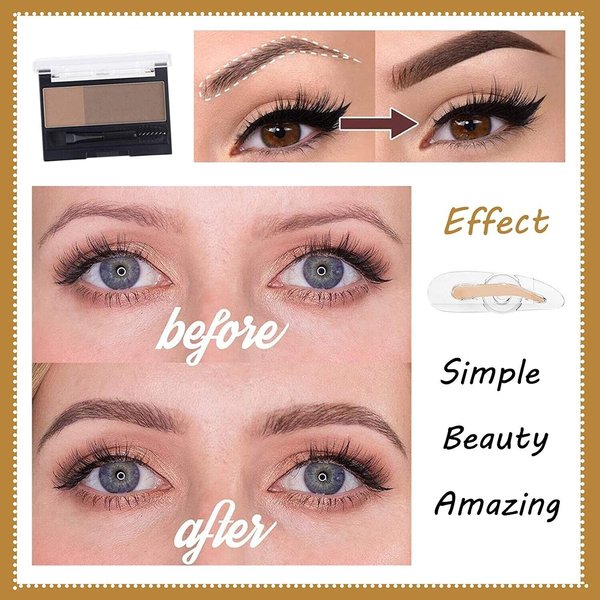 2022 NEW 2 in 1 Double Colors Eyebrow Powder
