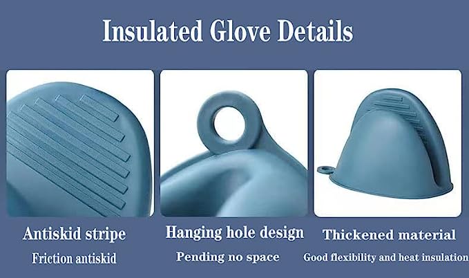 4-Pack(Navy-Blue)Hot Plate Gripper,Stainless Steel Bowl Clip,Kitchen Tongs Bowl Dish Pan Clip Anti-scalding, NavyBlue