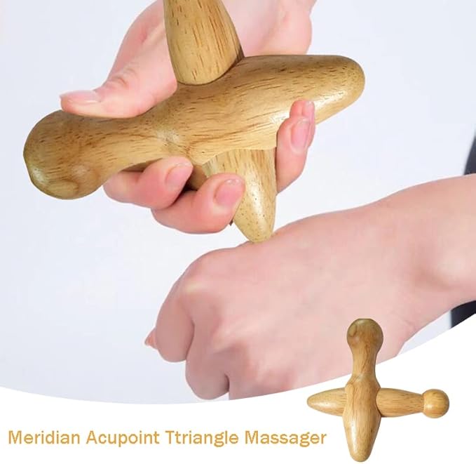 Solid wood full body universal massage stick