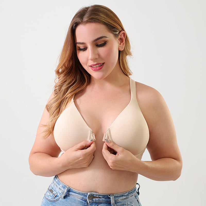 Plus Size Front Button Bra