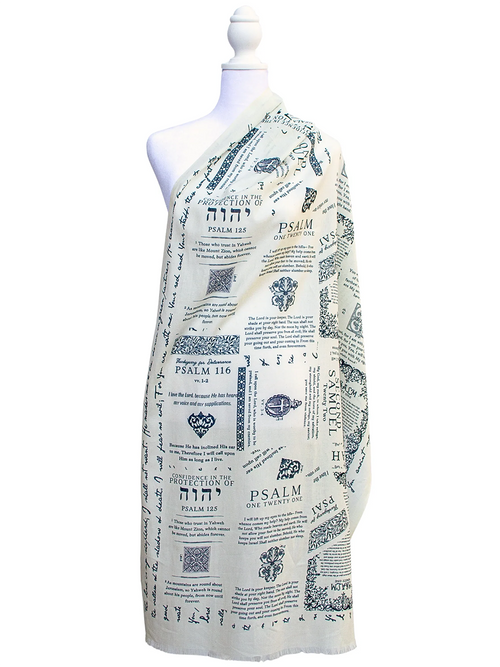 Handmade scripture shawl
