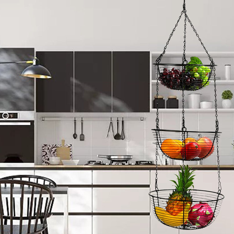 3-TIERS HANGING FRUIT BASKET