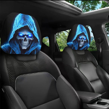 Wacky Double-Sided Printed Car Headrest Cover