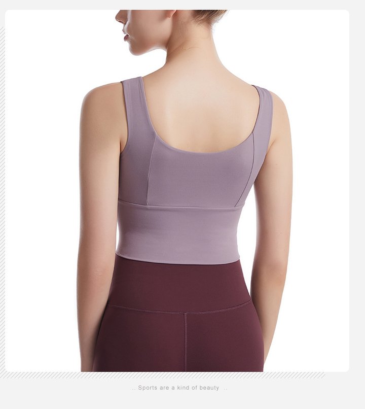 Front zip shock-absorbing sports bra