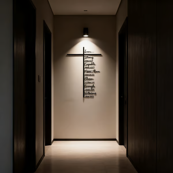 🕊️✝️ Elegant Metal Cross Wall Art