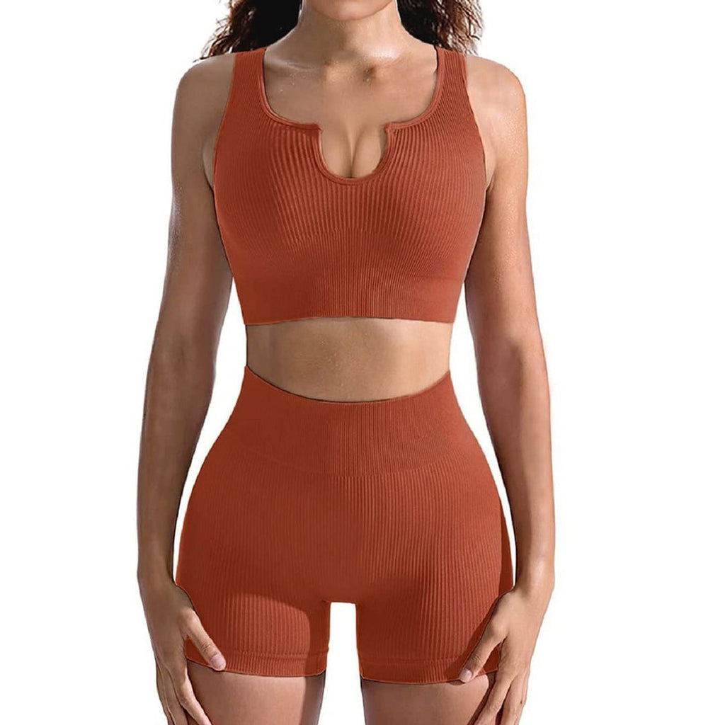 High Waist Running Shorts + Yoga Crop Top Sets(BUY 2 FREE SHIPPING)