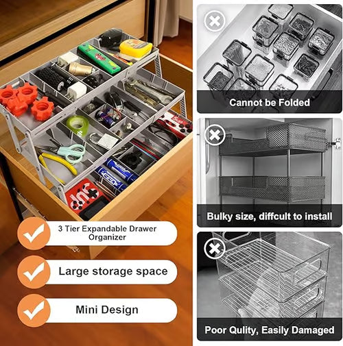 Single-layer multi-layer smart drawer organizer