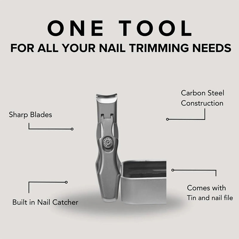 Silver  Black Colored  Large Opening Splash-Proof Stainless Steel Nail Clippers