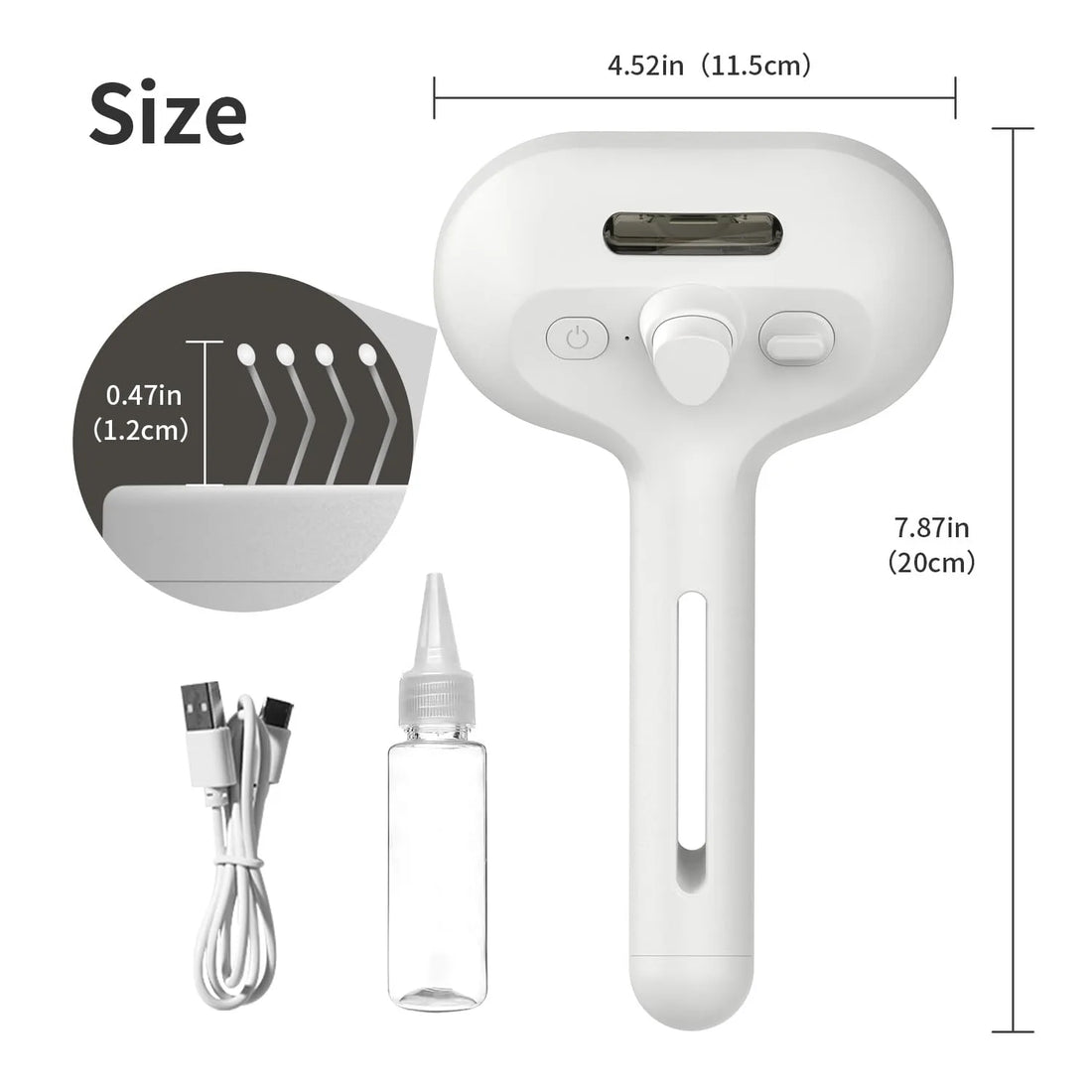 Pet comb spray to prevent flyaway hair