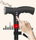 Smart Walking Cane Crutch LED Light Safety Alarm
