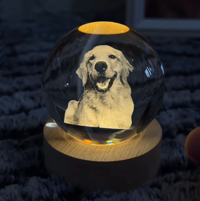 Custom 3D Crystal Ball Light-Up