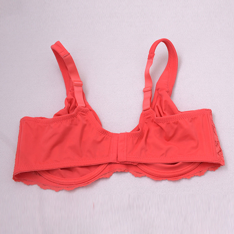Ultra Thin Wide Strap Solid Bra