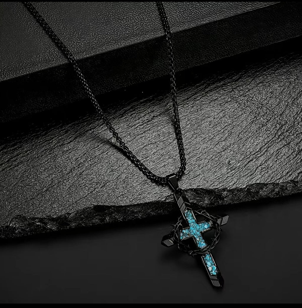 Crown of Thorns and Cross Necklace