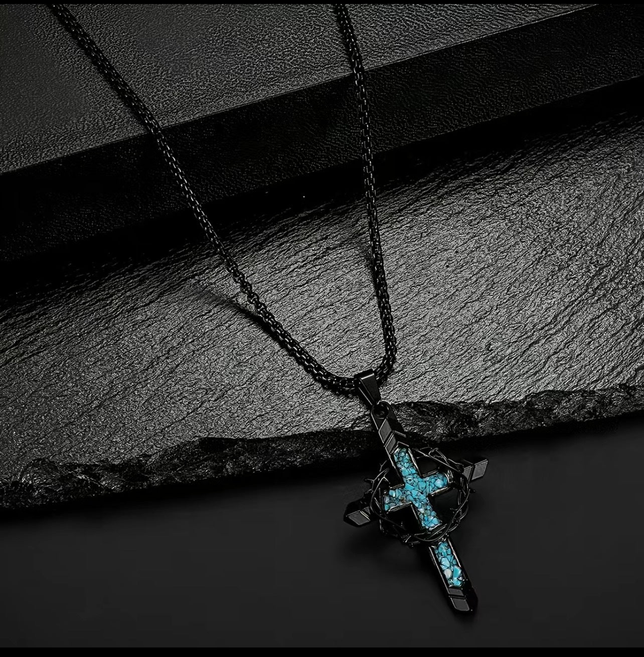 Crown of Thorns and Cross Necklace