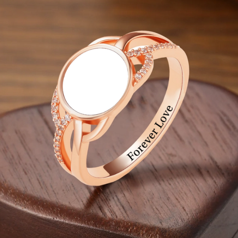 Forever Love - Custom Photo Couple Ring
