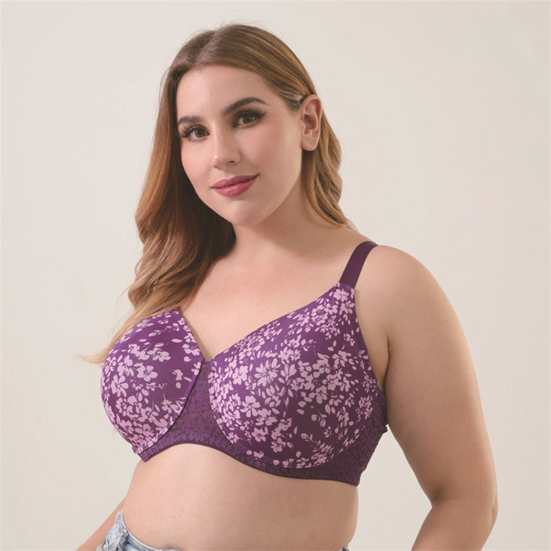 Purple Print Ultra Thin Bra
