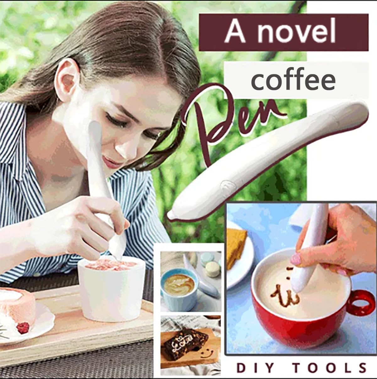 Latte art pen coffee carving pen