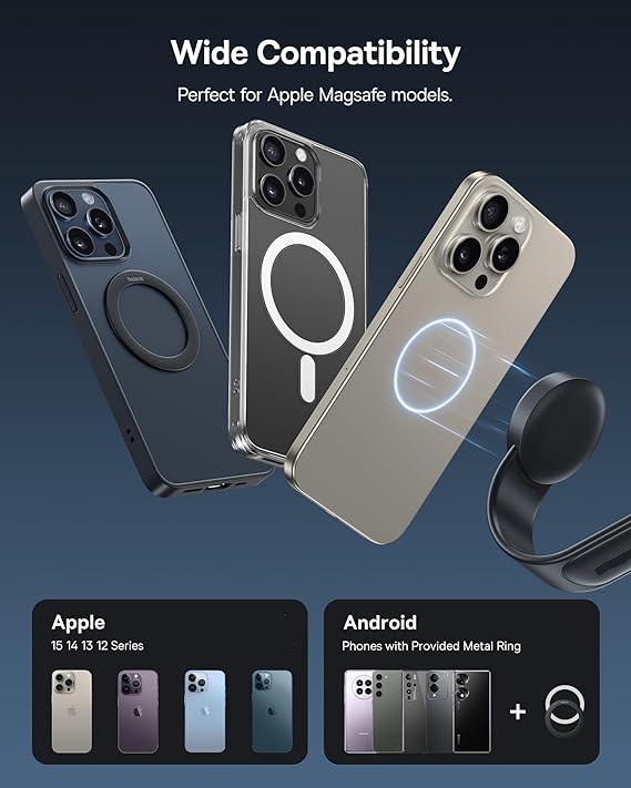 Magnetic car phone holder