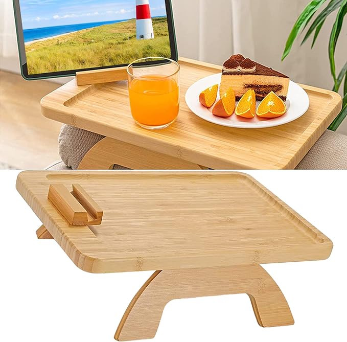 Recliner Arm Storage Tray Durable Wooden Sofa Arm Clip Table
