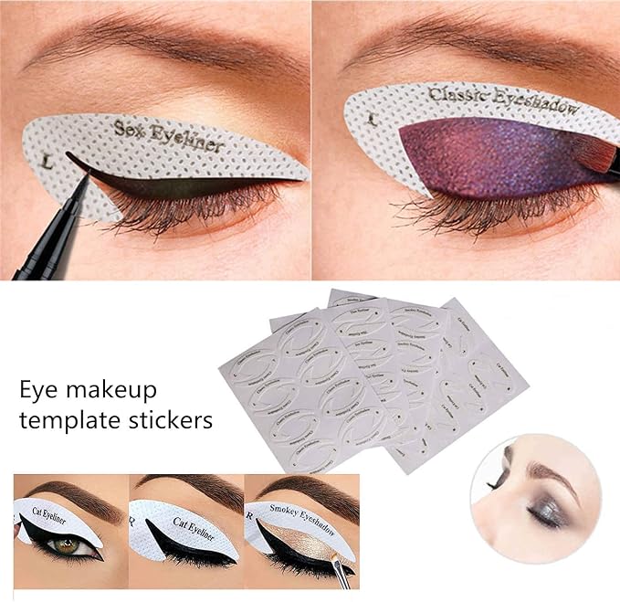 New Eyeshadow/Eyeliner Makeup Template Stickers