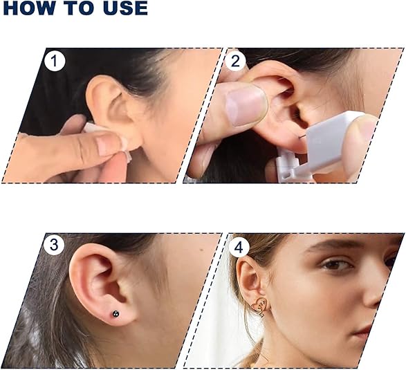 Ear Piercing Gun - Disposable Ear Piercing Gun Kit with Earring