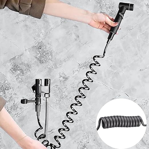 One into two out of the bathroom booster flushing household high-pressure flush gun