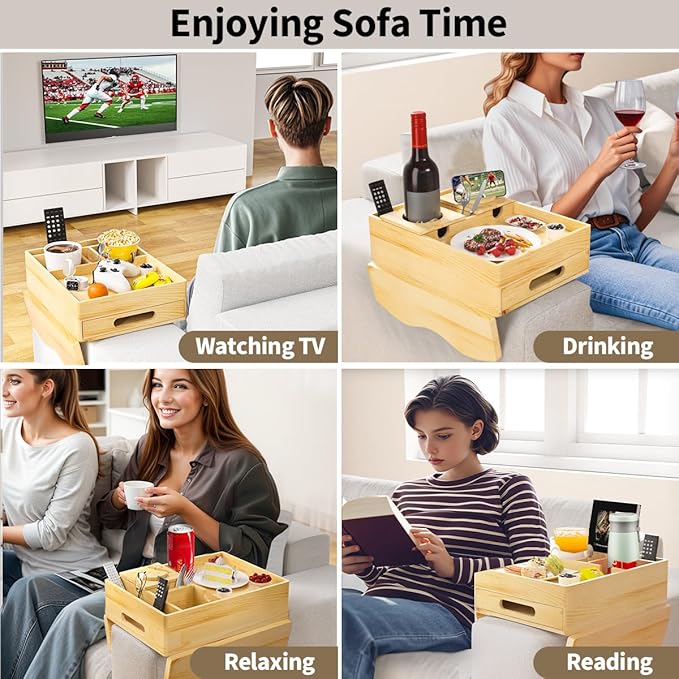 Sofa Tray Multi-Function Storage Box