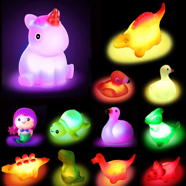 Light-up Bath Toys 🦖🧜‍♀️