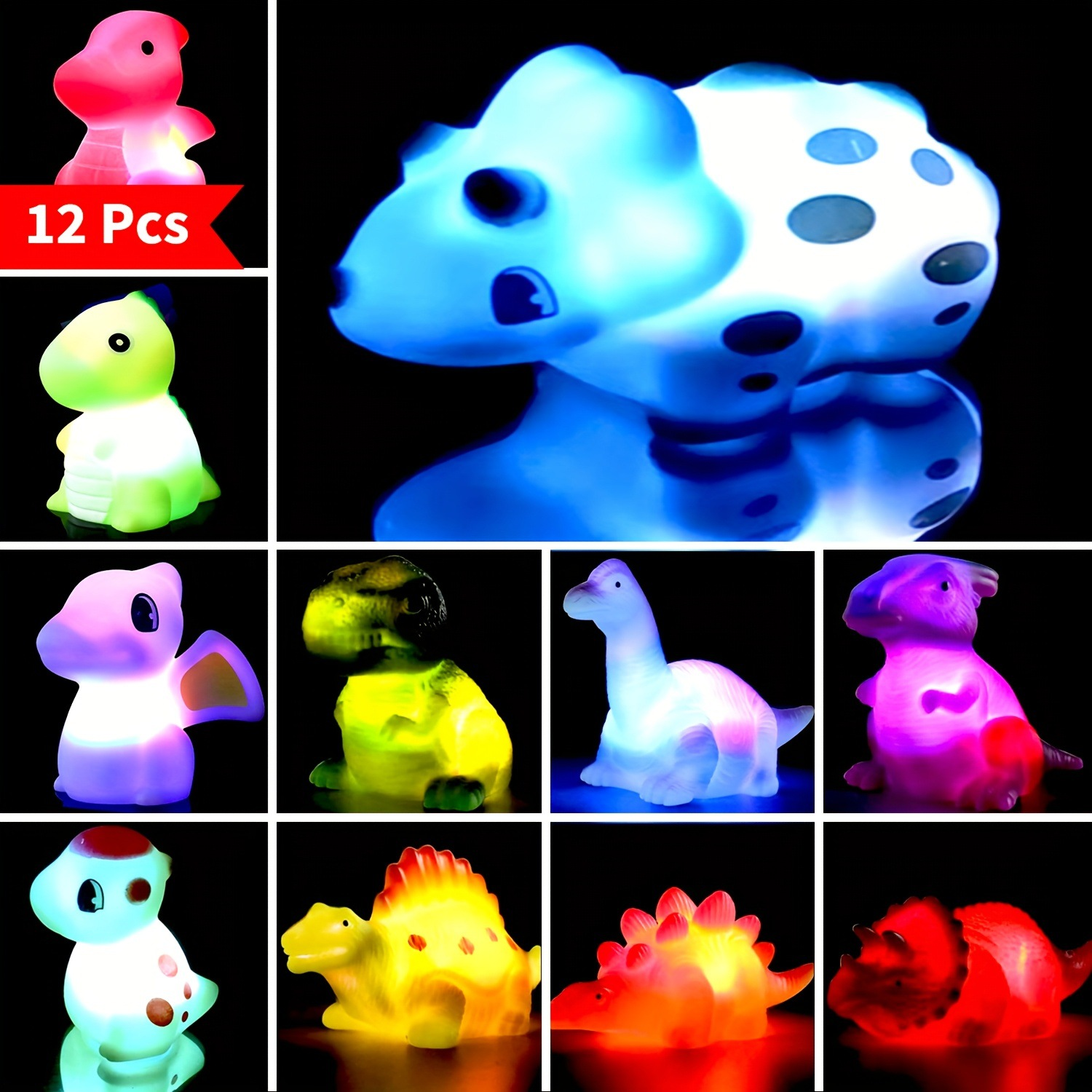 Light-up Bath Toys 🦖🧜‍♀️