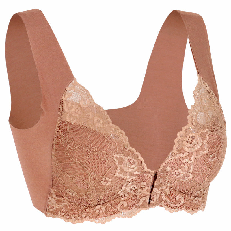 Plus Size Lace Unwired Front Bra