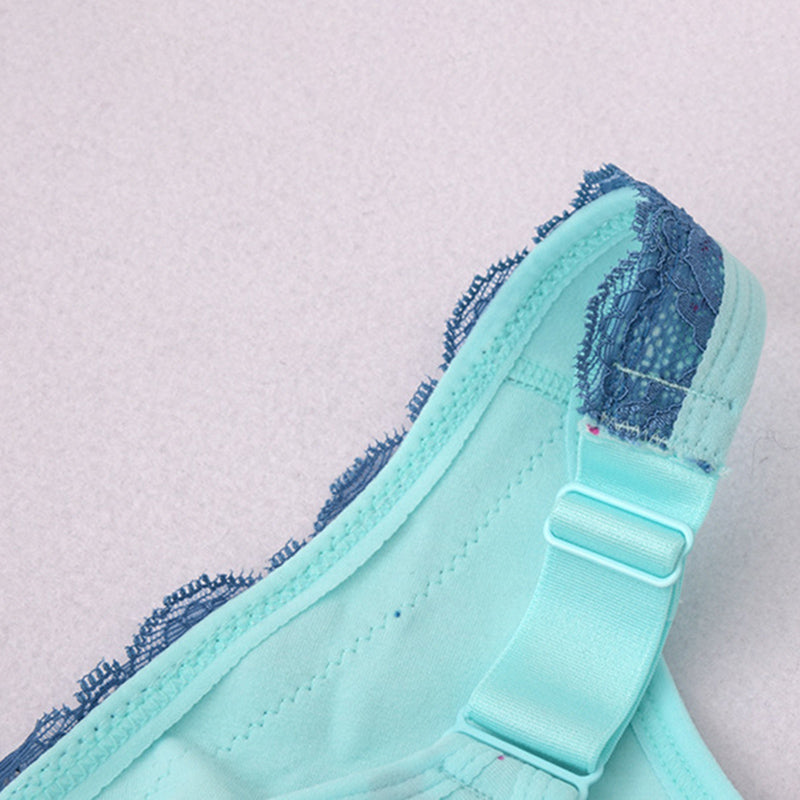 Printed Cotton Wide Strap Bra