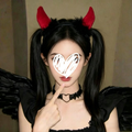 Little devil headdress and sheer lace pajama set
