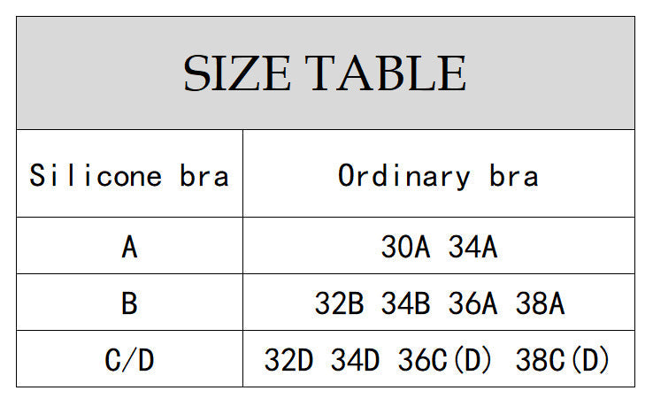 Push Up Strapless Invisible Silicone Bra