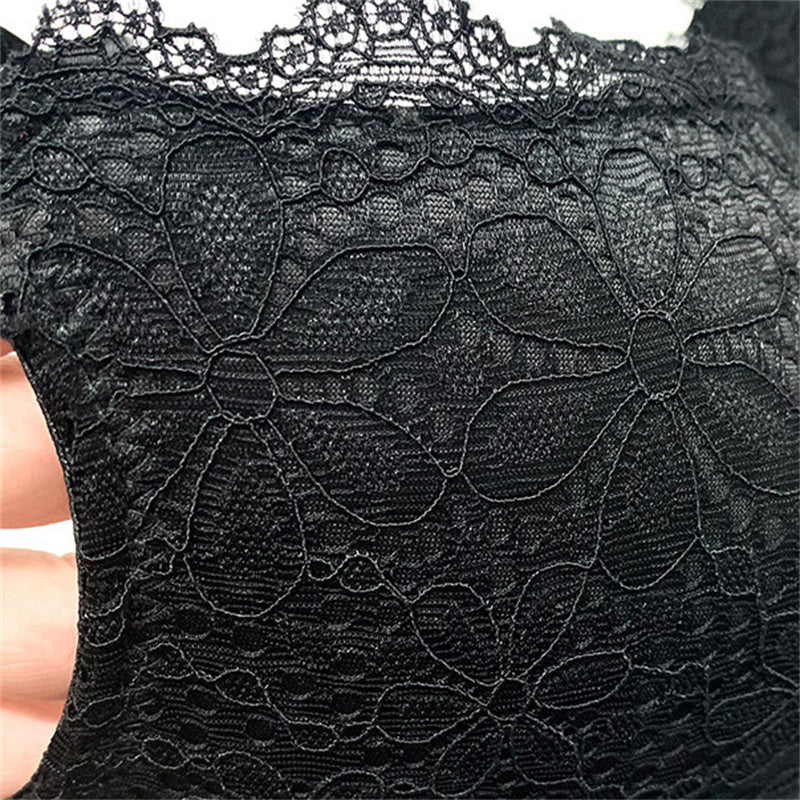 Lace Solid Wide Strap Bra