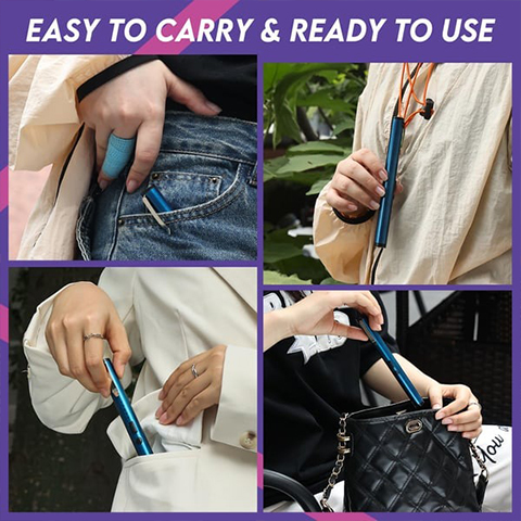 Defend yourself against molesters on the go.