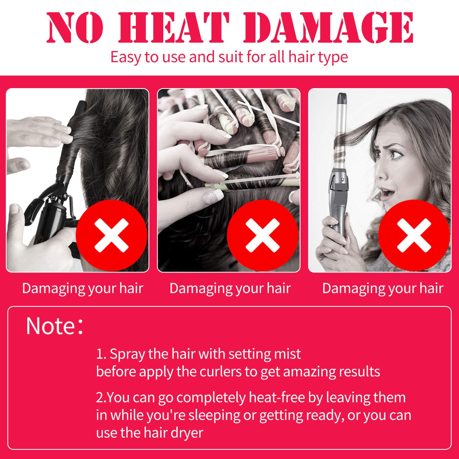 Water wave magic curling iron does not damage hair
