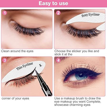 New Eyeshadow/Eyeliner Makeup Template Stickers
