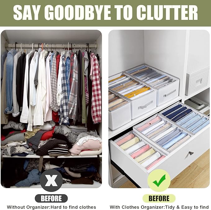 Upgraded Clothes Drawer Organizer