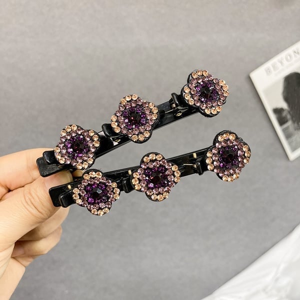 🔥LAST DAY 48% OFF🔥Sparkling Crystal Stone Braided Hair Clips