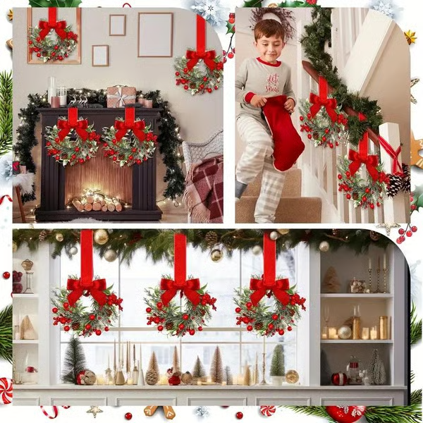 🎀Mini Christmas wreaths for cabinets — the ultimate festive magic