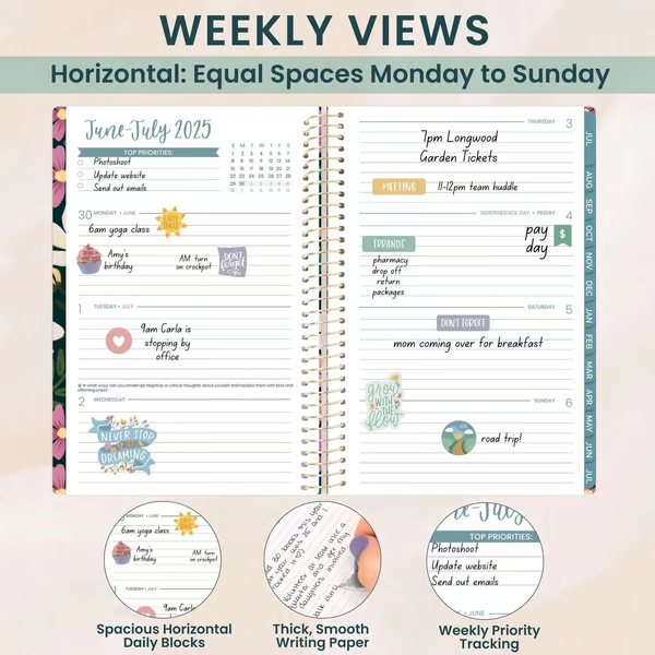 🔥Handmade Calendar Planner Stencil and 2026 Monthly Daily Weekly Study Planner