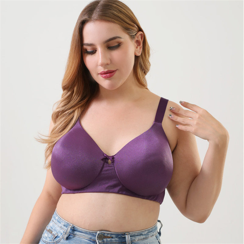 Purple Full Cup Solid Bra