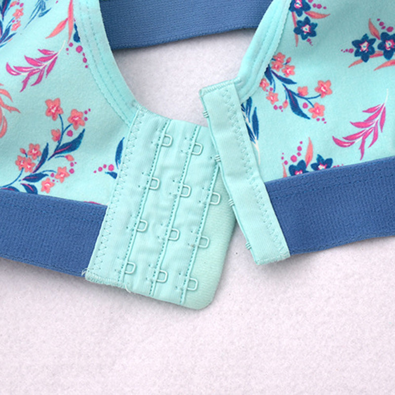 Printed Cotton Wide Strap Bra