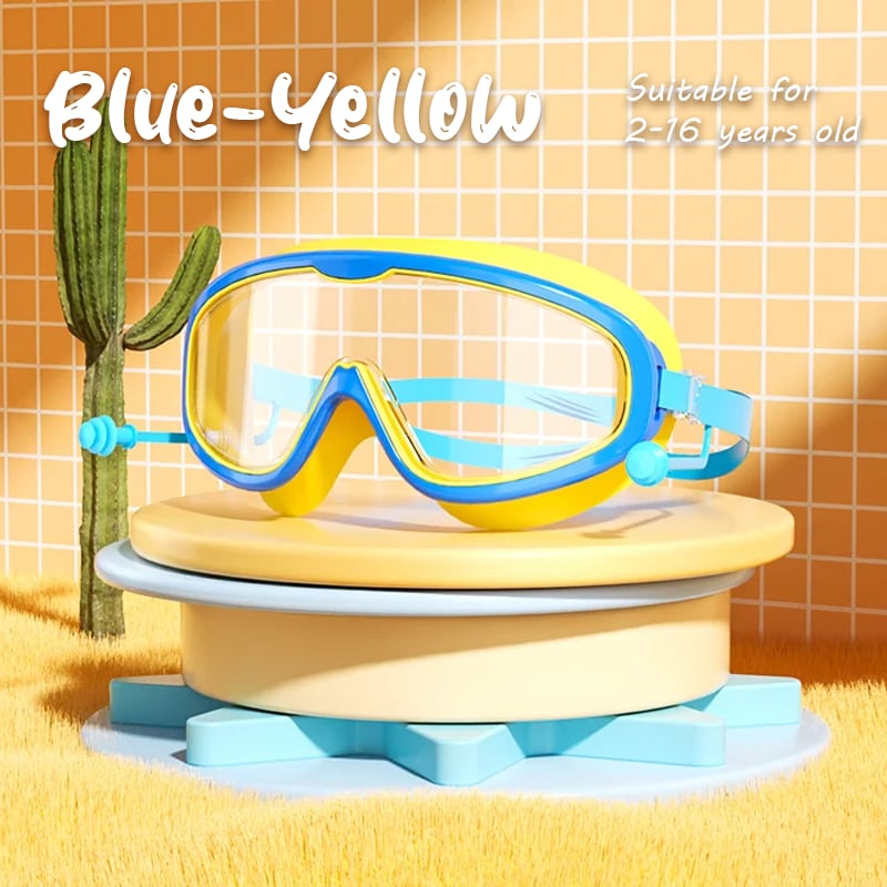 🎉Last day promotion🔥HD children's large frame waterproof and anti-fog swimming goggles