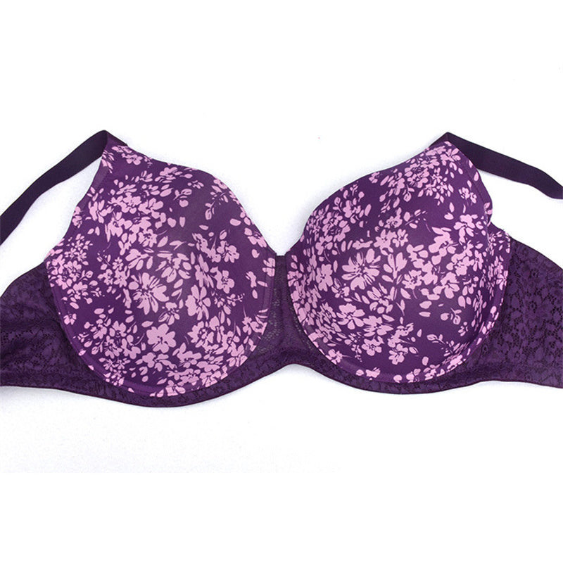 Purple Print Ultra Thin Bra