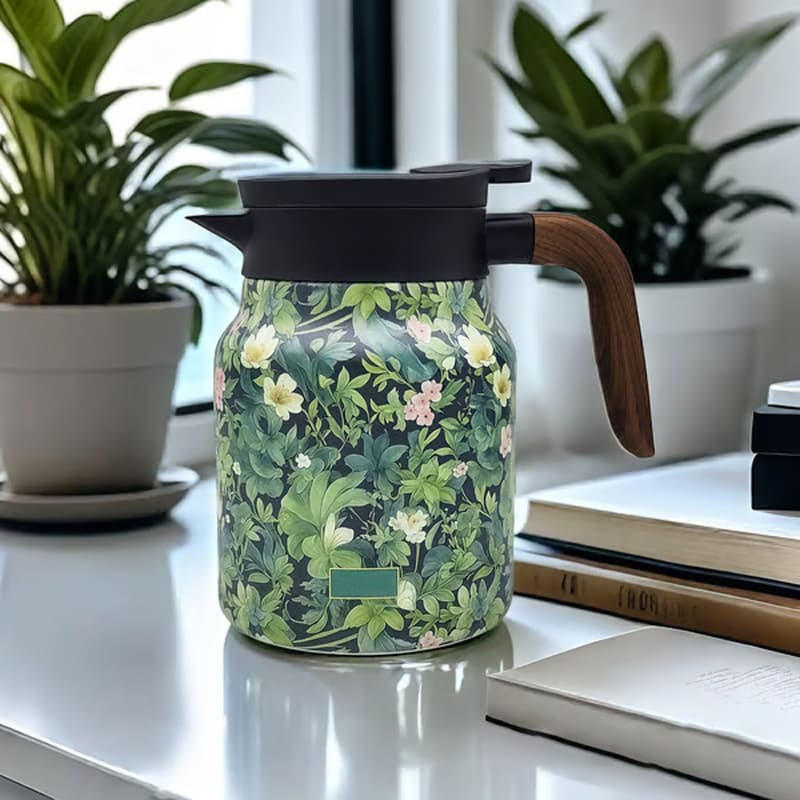 Retro floral pattern teapot