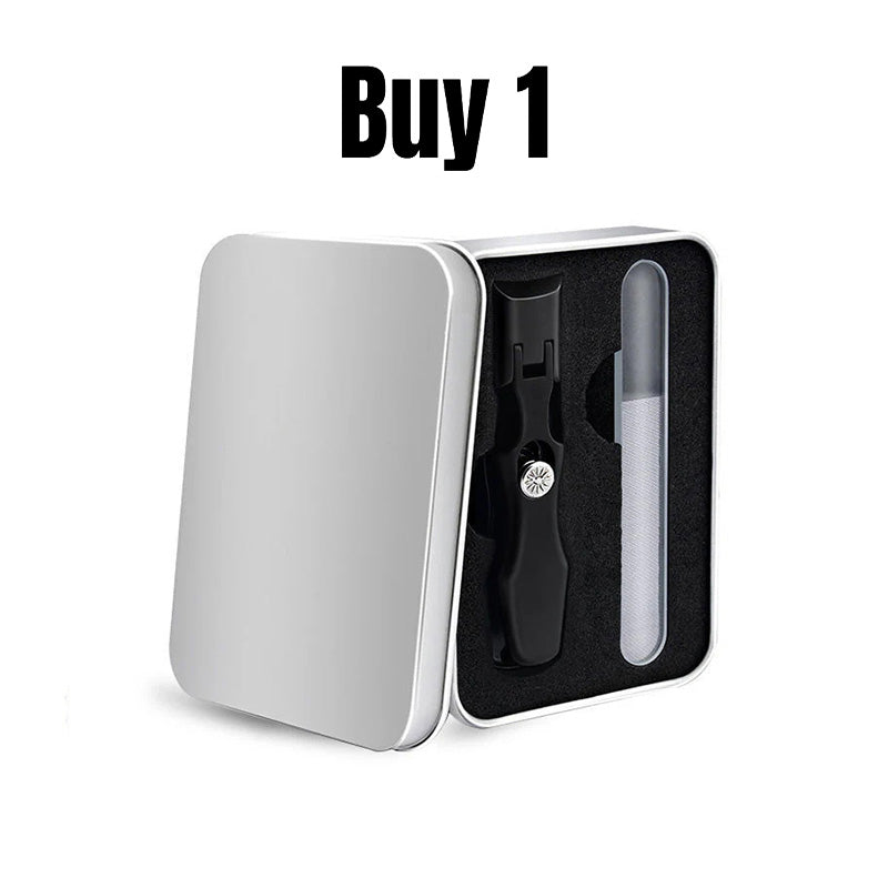 Silver  Black Colored  Large Opening Splash-Proof Stainless Steel Nail Clippers
