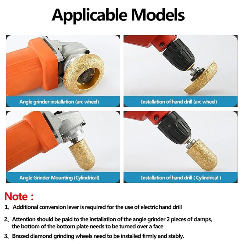 Vacuum brazed circular grinding head abrasive