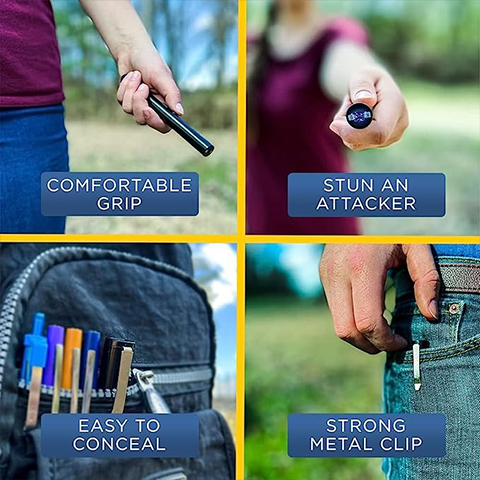 Defend yourself against molesters on the go.