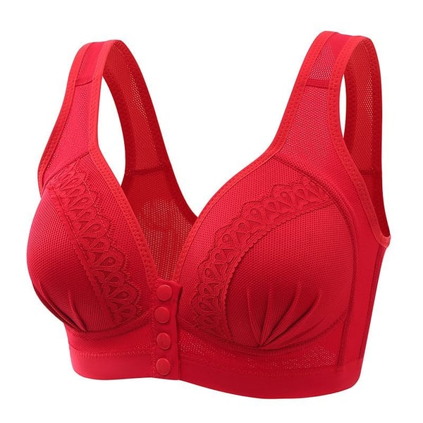 🎄Last day 75%OFF-2023 Front Button Breathable Skin-Friendly Cotton Bra